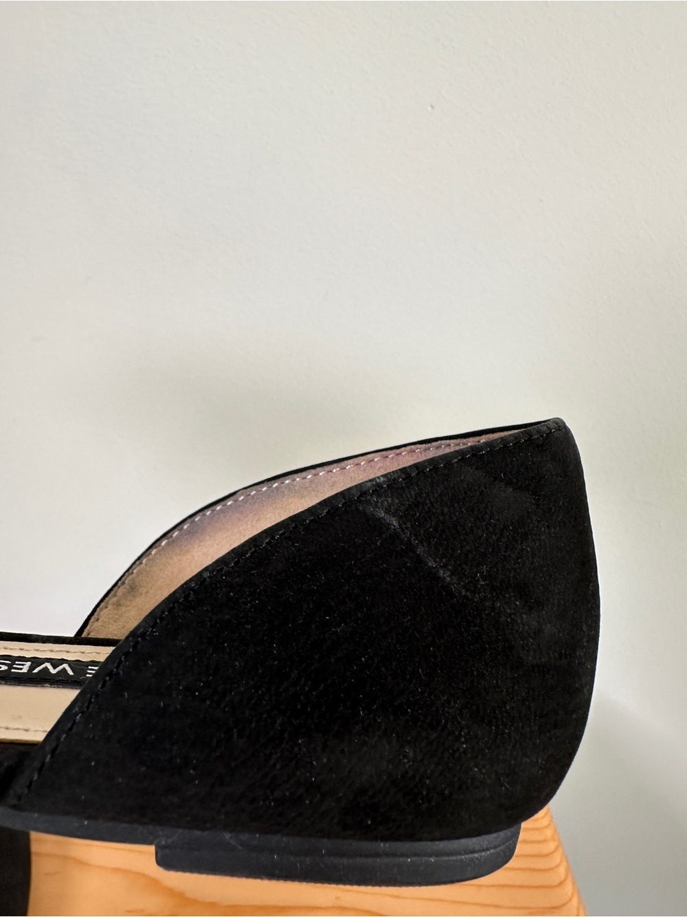 Nine West Starship Ballet Flats Black Pointed Toe Leather Size 7.5 - Picture 12 of 13